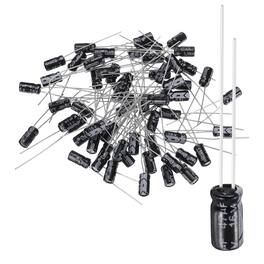 Unique Bargains - 47uF 16V 4x8mm Electrolytic Capacitor, 105C High Temp Radial Leads, for TVs/LCDs/VCD, 60pcs - Black