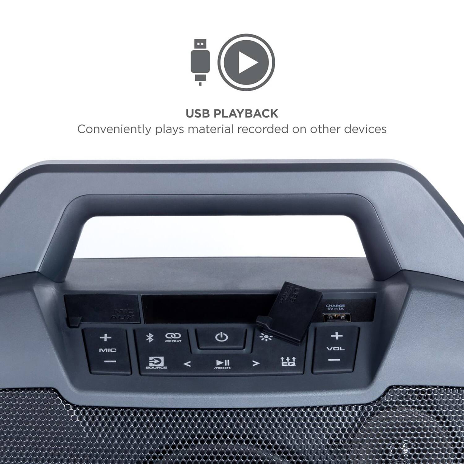 USB PLAYBACK  
Conveniently plays material recorded on other devices