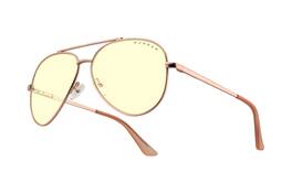 GUNNAR - Computer Glasses - Maverick, Amber Lens - Blue Light Blocking, Relieve Dry Eye, Anti Glare - Rose Gold