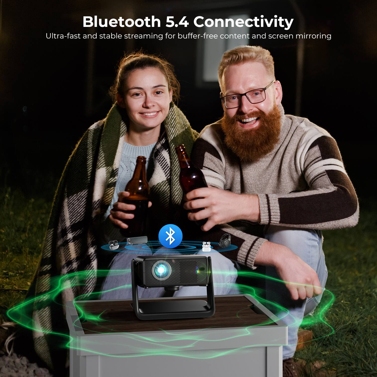 Bluetooth 5.4 Connectivity  
Ultra-fast and stable streaming for buffer-free content and screen mirroring