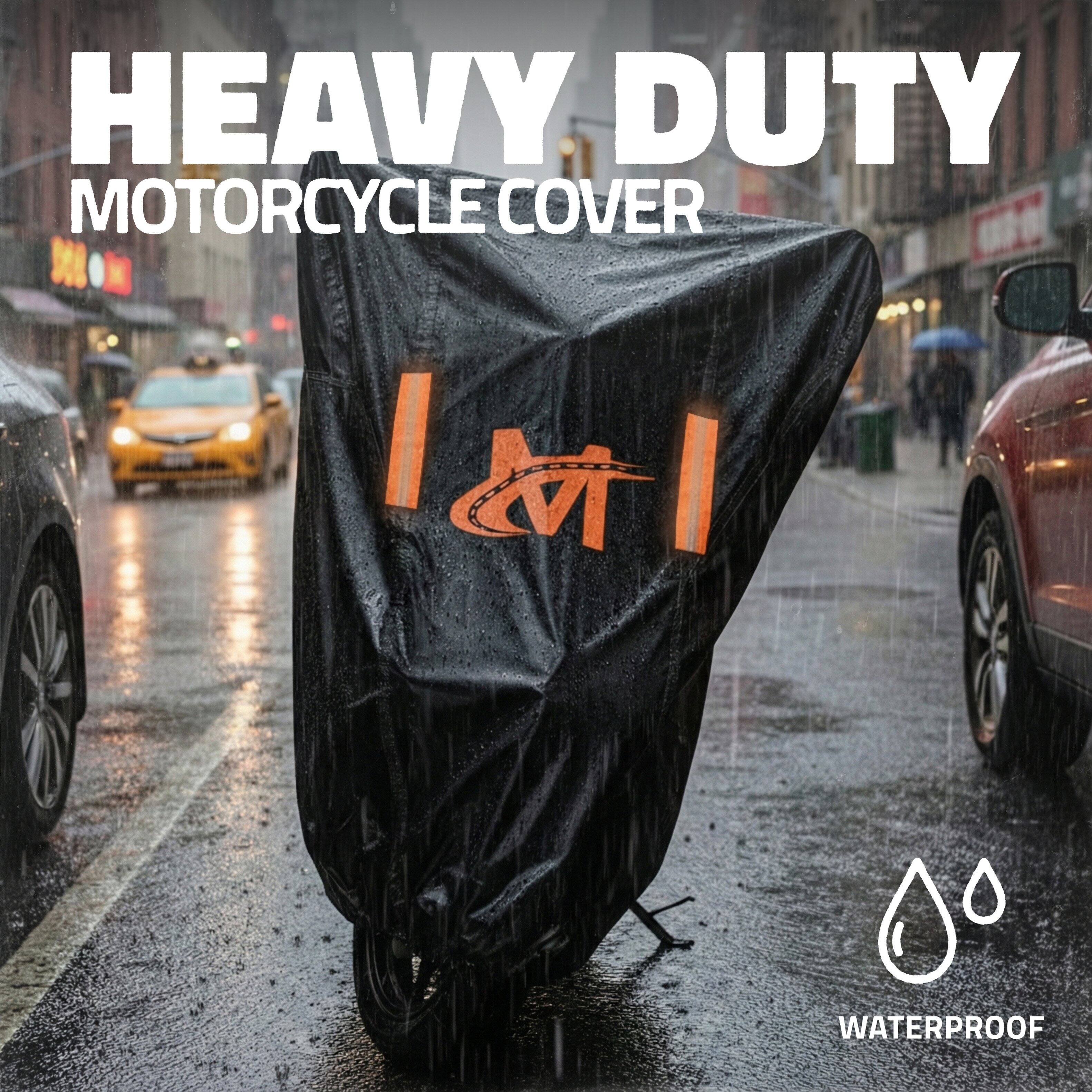 HEAVY DUTY MOTORCYCLE COVER  
WATERPROOF