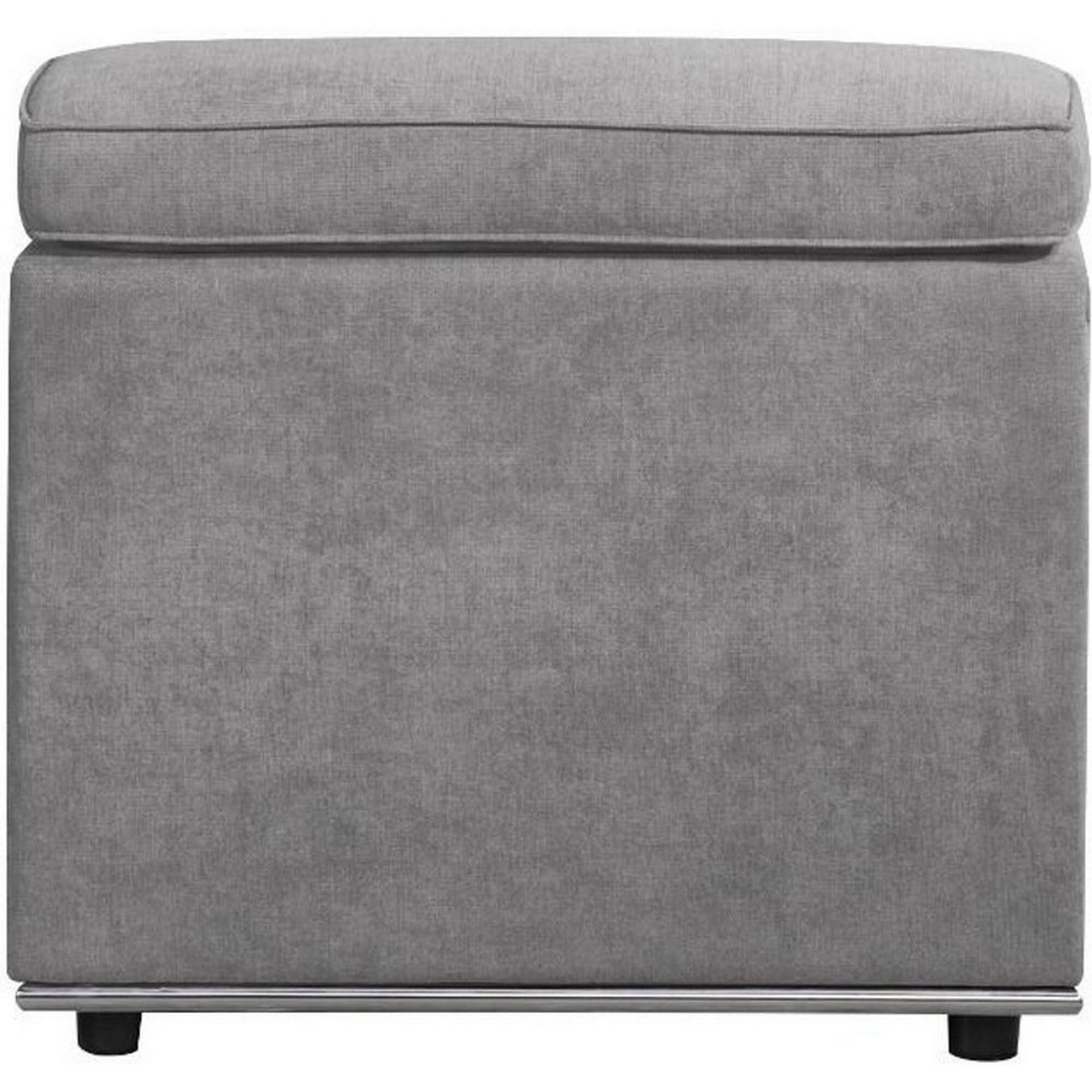 Alt View 3. Manhattan Lane - Fabric Upholstered Modular Armless Chair - Gray.