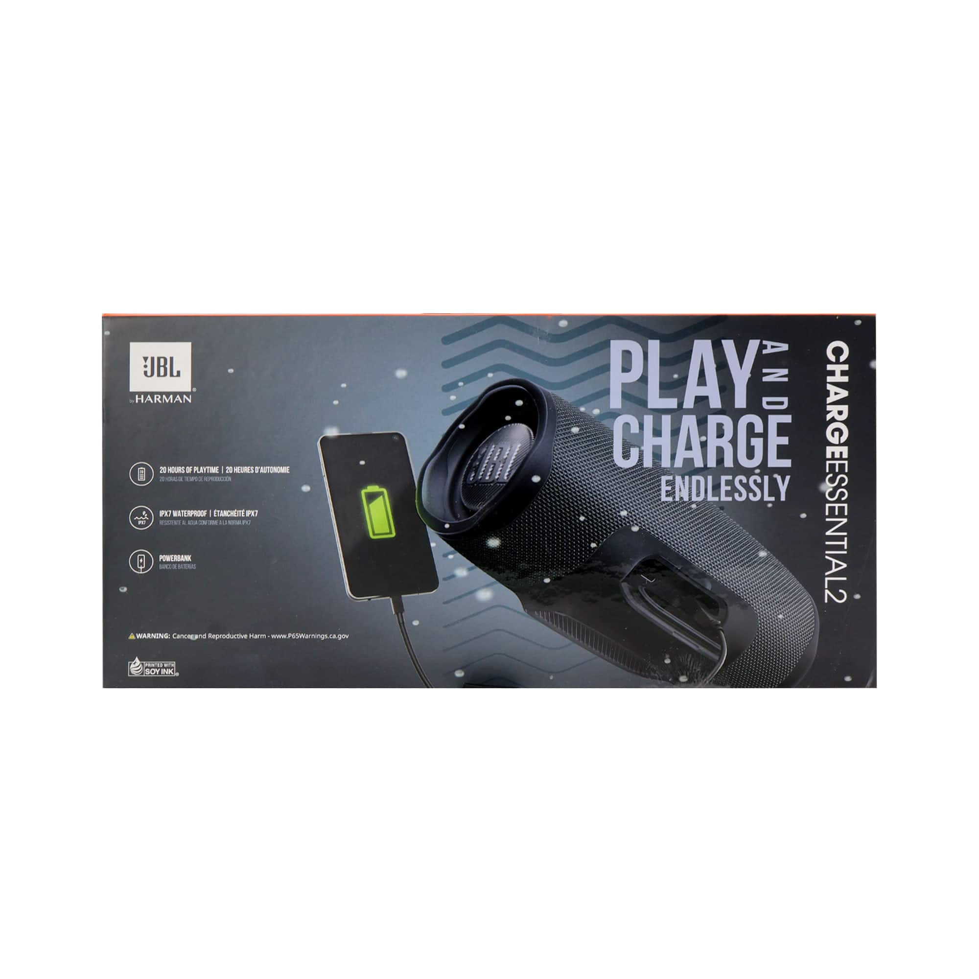 JBL Charge Essential 2 Wireless Waterproof Portable Speaker Gray