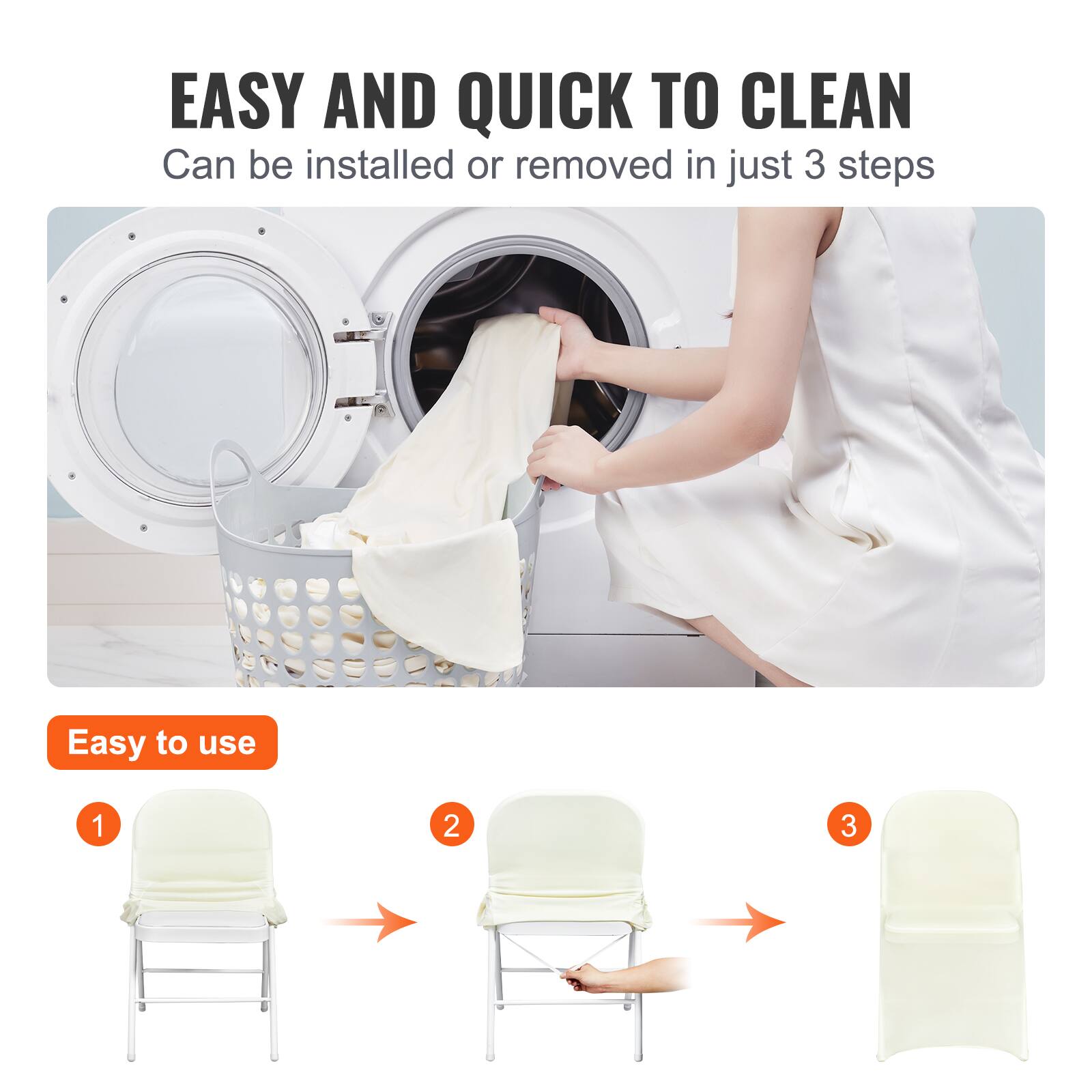 EASY AND QUICK TO CLEAN Can be installed or removed in just 3 steps Easy to use 1 2 3