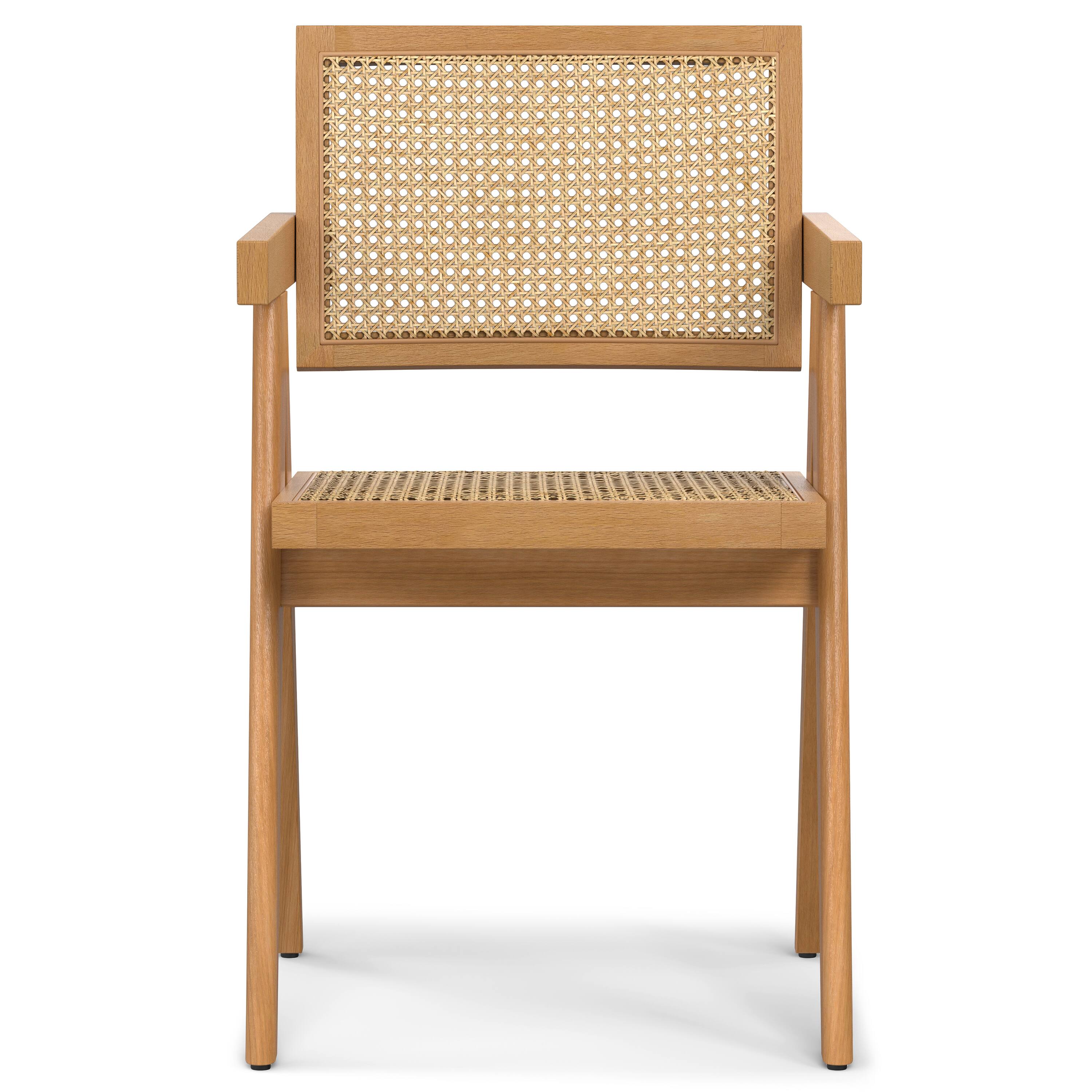 Left. Simpli Home - Regina Dining Armchair (Set of 2) in Natural - Natural.