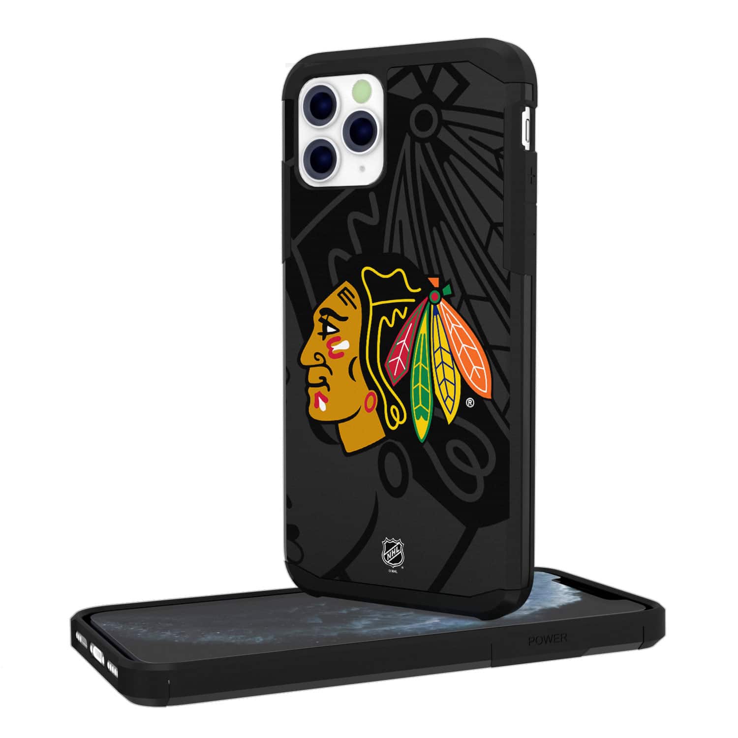 Keyscaper - NHL - Chicago Blackhawks iPhone Mono Tilt Rugged Case - 12 mini - Multicolor