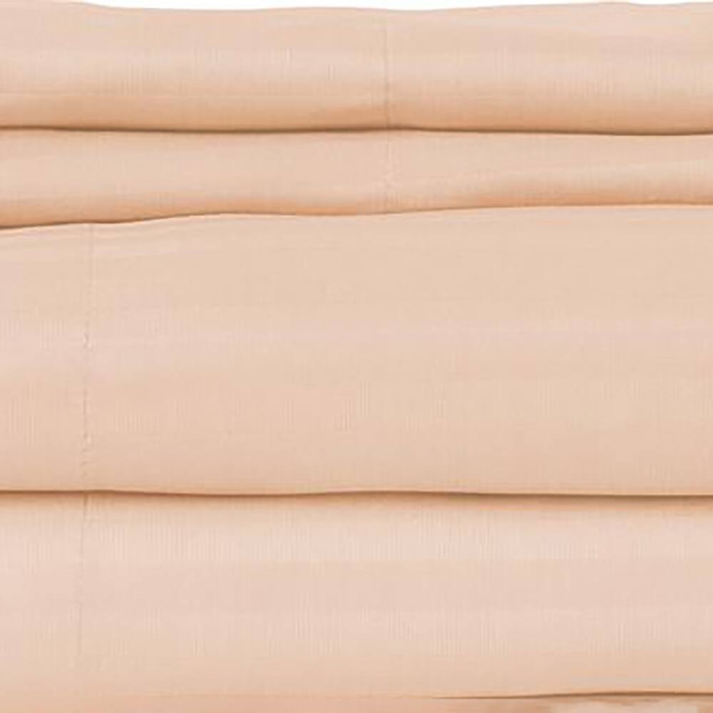 Alt View 2. Castle Hill London - Castle Hill London 600 Thread Count Sateen Stripe Sheet Set - Queen, Linen - Linen.