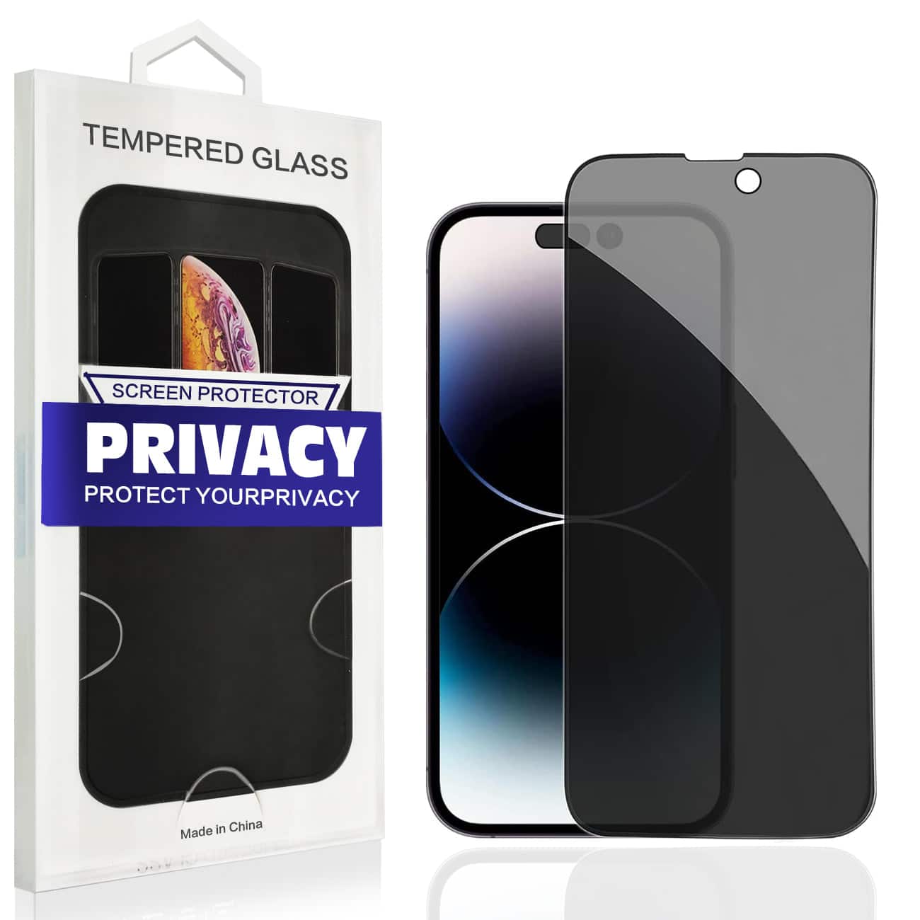 Reiko - Apple Iphone 14 Pro Max Privacy Screen Protector In - Black