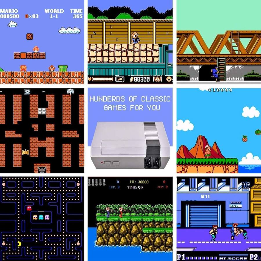 Retro Mini Gaming Console with 620 Games 8 Bit Game System Built In 2 ...