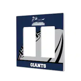 Keyscaper - New York Giants Passtime Design Double Rocker Lightswitch Plate - Multicolor
