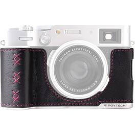 PGYTECH - Leather Half Case for - Midnight Black, Fujifilm X100 VI Camera