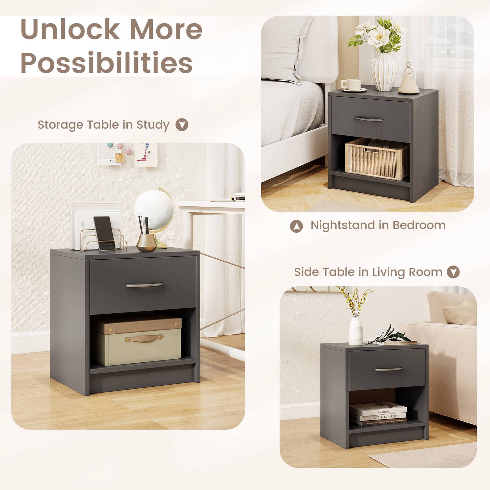 Unlock More Possibilities

Storage Table in Study
Nightstand in Bedroom
Side Table in Living Room