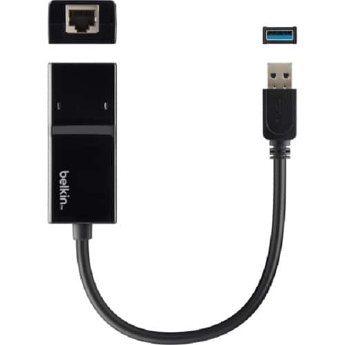 Belkin - B2B048 Gigabit Ethernet Adapter - USB 3.0 - Black