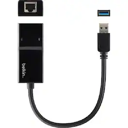Belkin - B2B048 Gigabit Ethernet Adapter - USB 3.0 - Black