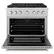 Angle. ZLINE - 36 in. Wide 6 Burner Paramount Dual Fuel with Convection Oven (SDR-BR-36) - Stainless Steel.