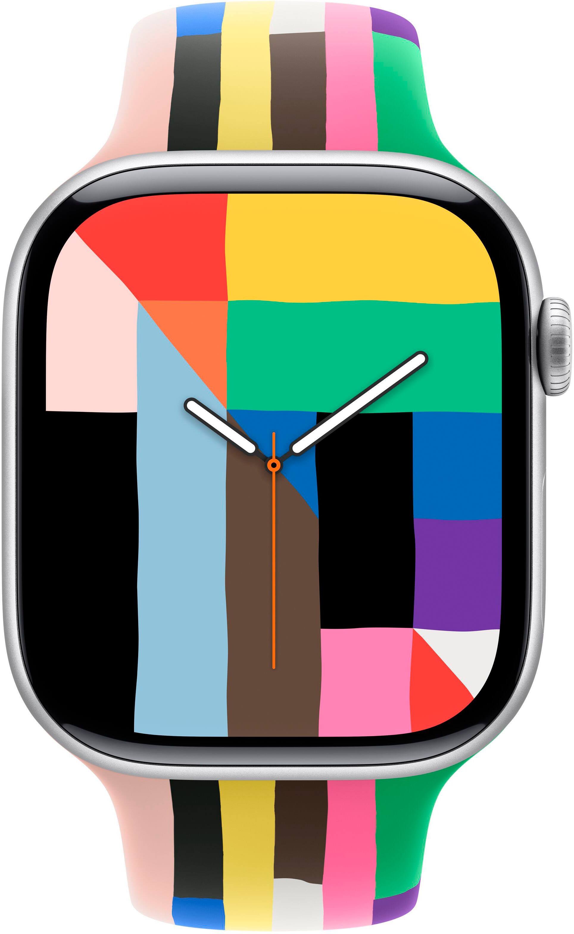 Left. Apple - 46mm Pride Edition Sport Band - M/L - Pride Edition.