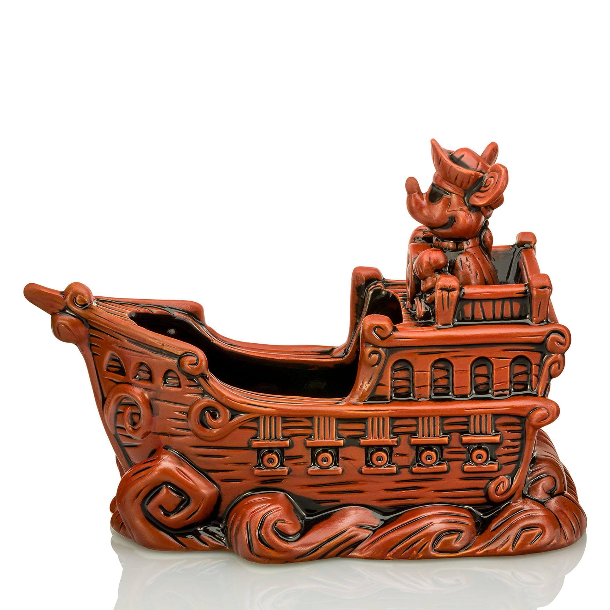 Alt View 3. Disney - Geeki Tikis Disney Mickey Mouse's Pirate Ship 18-Ounce Ceramic Mug | LE 500 - Brown.