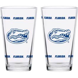 Indigo Falls - Florida Gators Two-Pack Knockout 16oz. Pint Glass Set - Multicolor