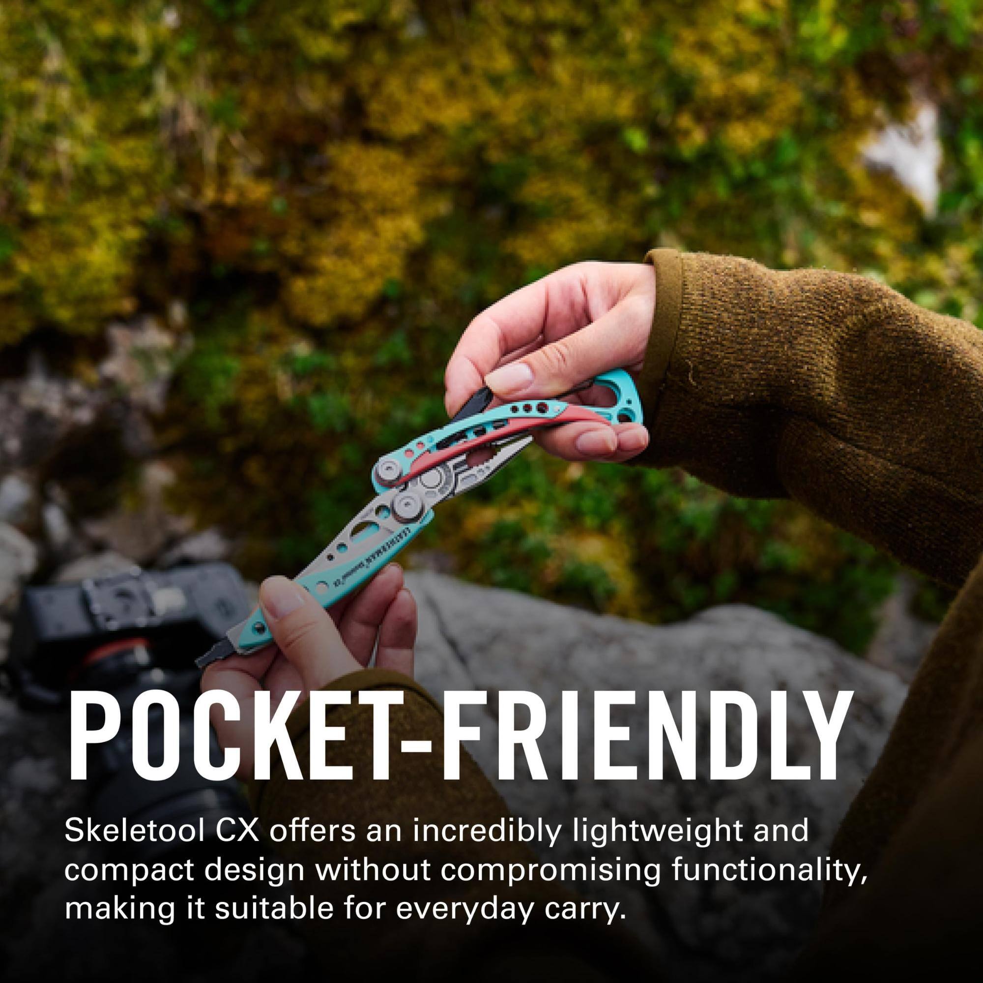 POCKET-FRIENDLY

Skeletool CX offers an incredibly lightweight and compact design without compromising functionality, making it suitable for everyday carry.