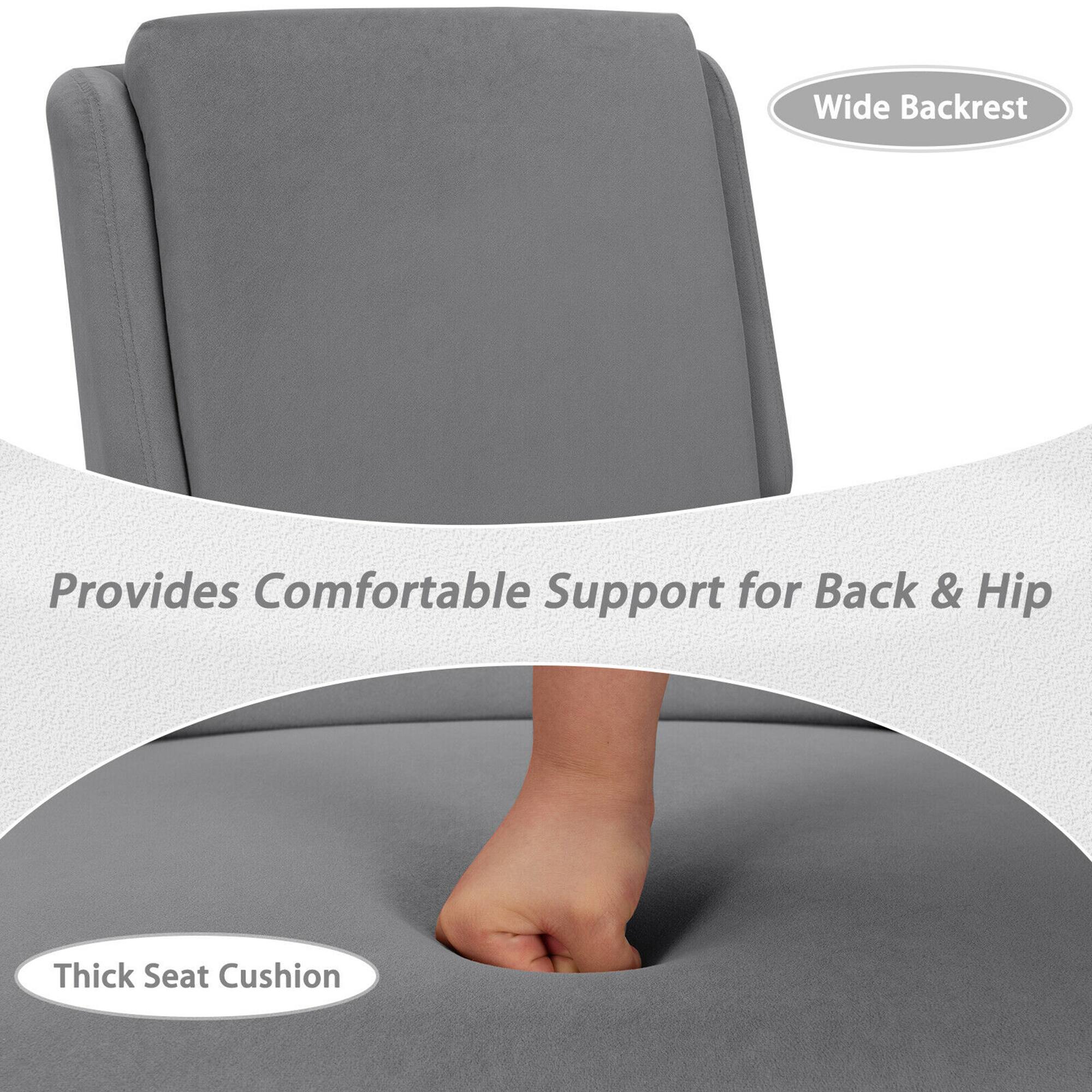 Wide Backrest  
Provides Comfortable Support for Back & Hip  
Thick Seat Cushion
