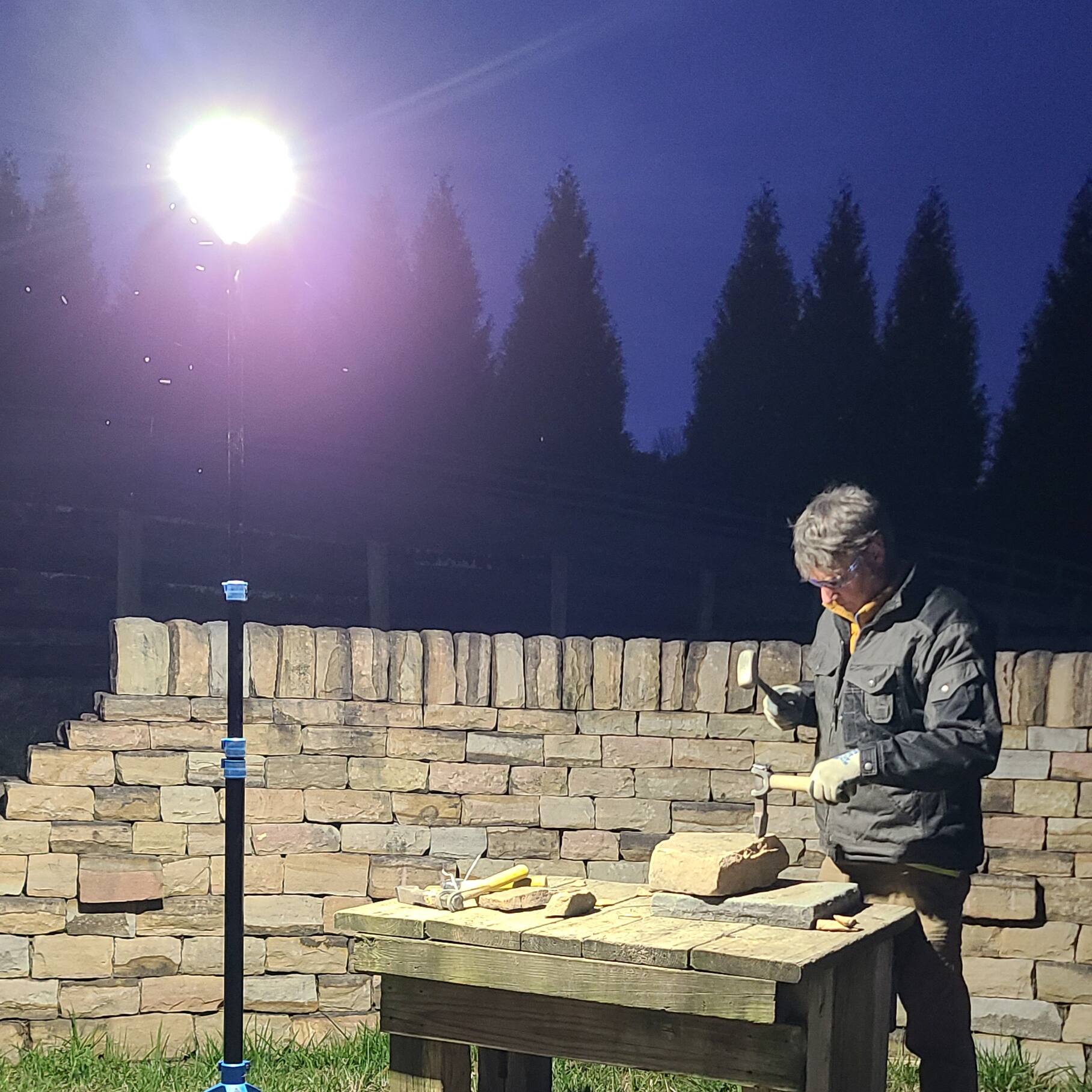 Alt View 10. Devos Outdoor - LightRanger 4000 Rechargeable 4000 Lumen Adjustable Overhead Light.