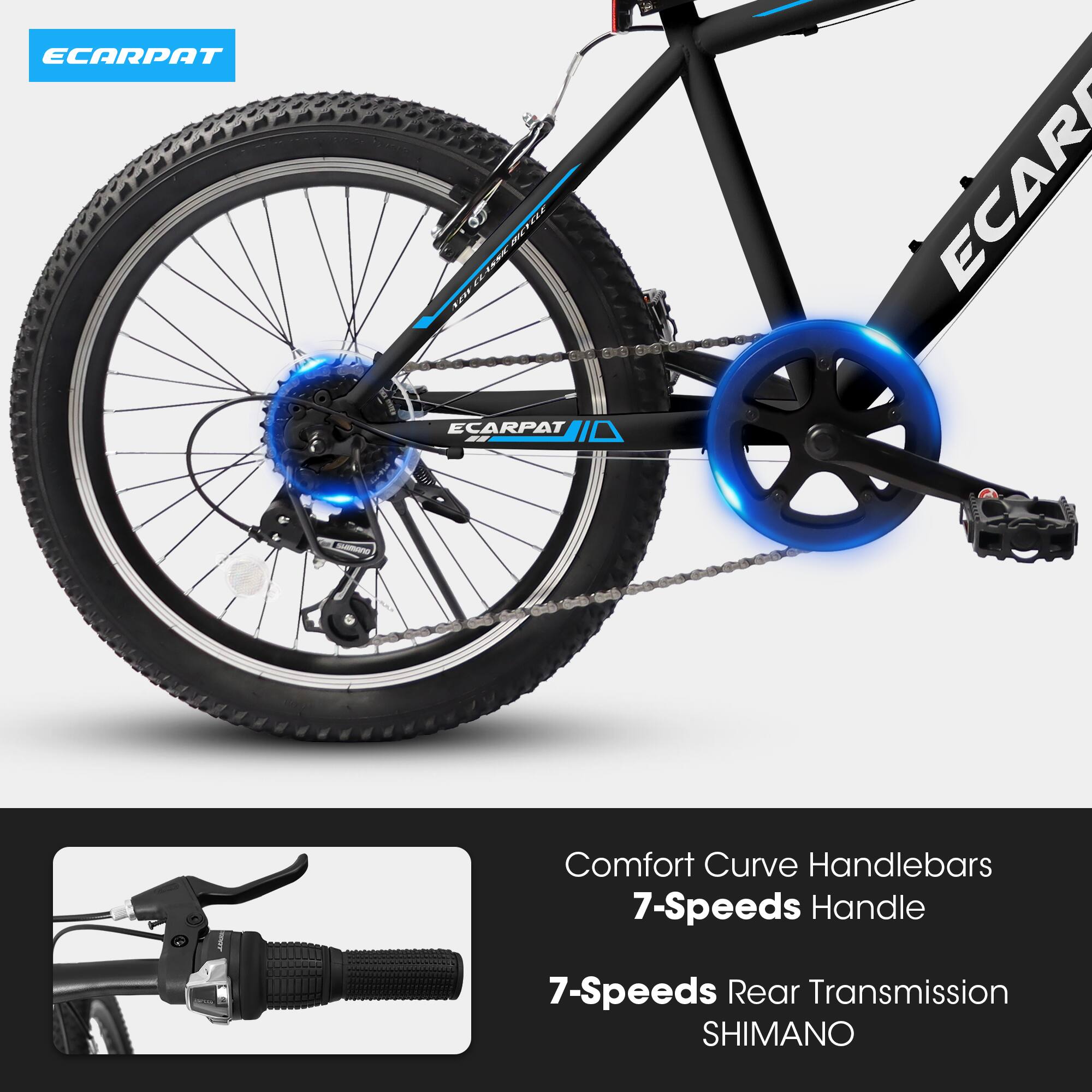 ECARPAT 21248 E iLi 21. ECARPAT - ECAR Comfort Curve Handlebars 7-Speeds Handle 7-Speeds Rear Transmission SHIMANO