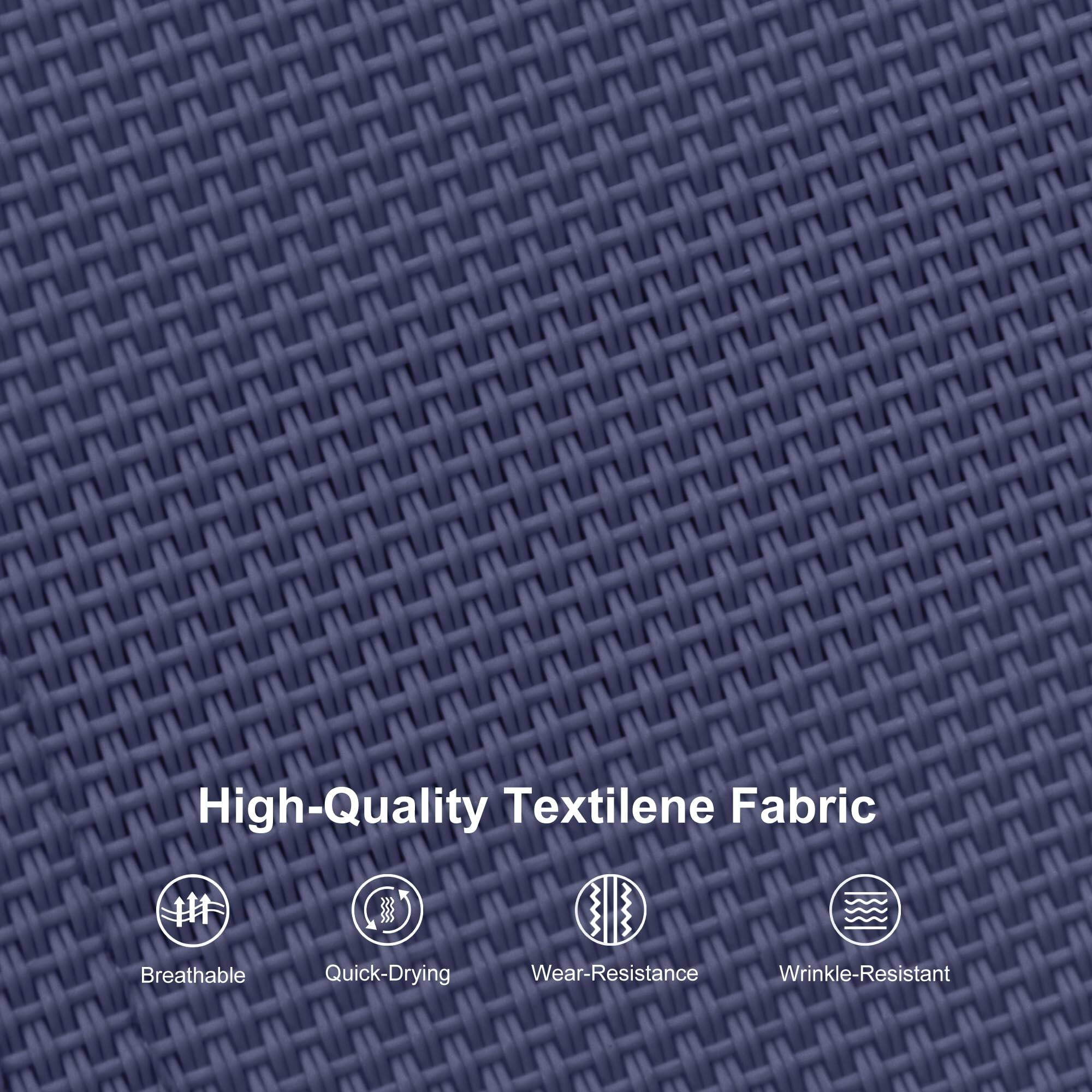 High-Quality Textilene Fabric

- Breathable
- Quick-Drying
- Wear-Resistance
- Wrinkle-Resistant