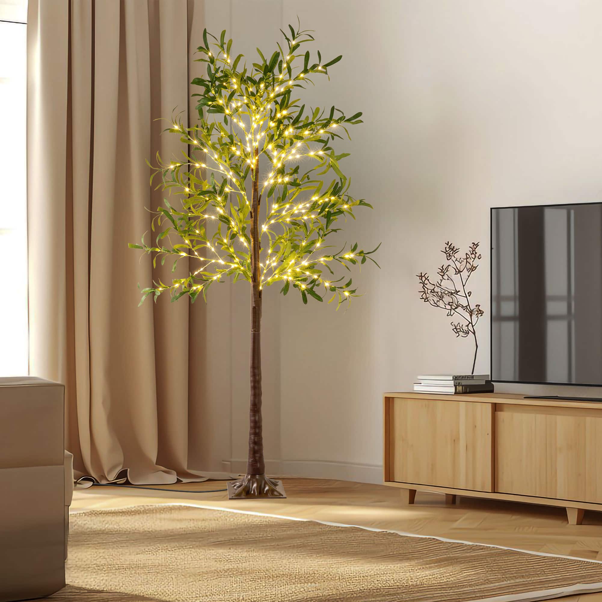 Lamp Depot - Olive Faux Tree Floor Lamp - Multicolor price history on PriceWatchPro