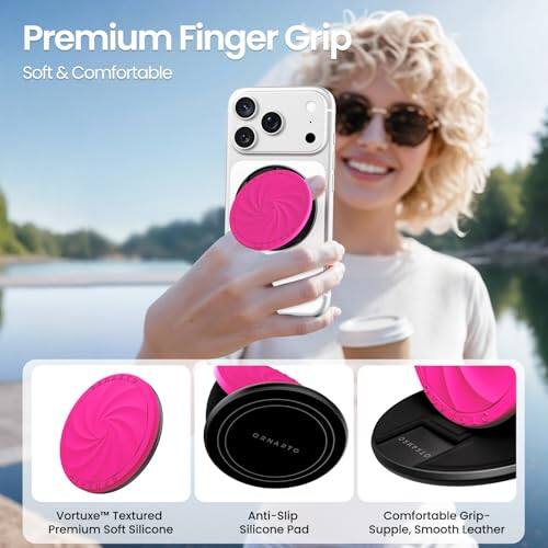 Premium Finger Grip Soft & Comfortable

ORNARTO DIETNEO Vortuxe Textured Premium Soft Silicone Anti-Slip Silicone Pad Comfortable Grip- Supple, Smooth Leather