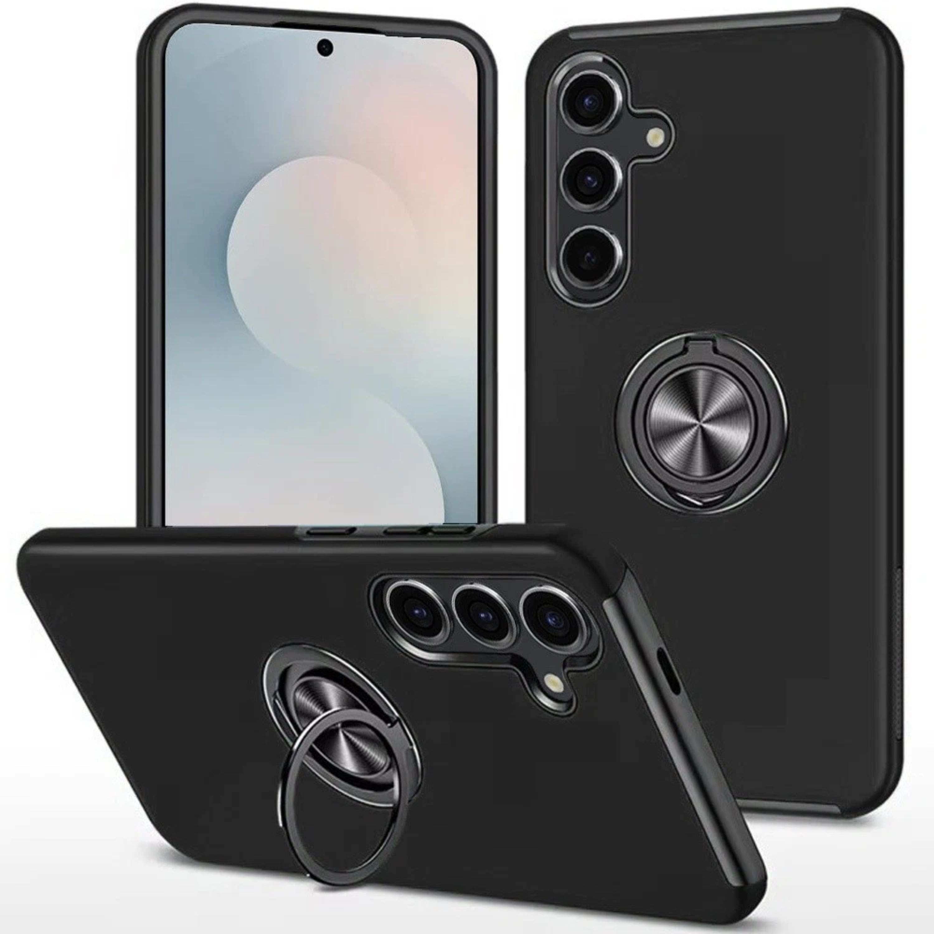Kitcheniva - Rubber Dual Layer Magnetic Ring Stand Case With Tempered Glass For Samsung S26 Plus - Black price history on PriceWatchPro