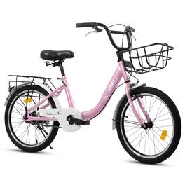 Chery Life - 20 in. 1-Speed Kids Bike with Coaster Brake and V-Brake Lightweight Steel Frame - Pink
