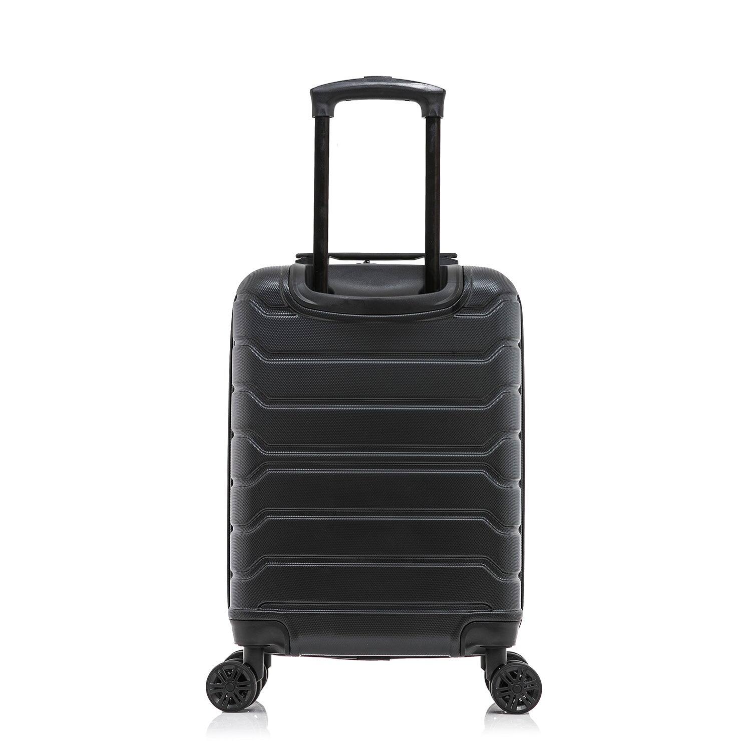 Angle. InUSA - Trend lightweight hardside spinner luggage 20" carry-on - BLACK.