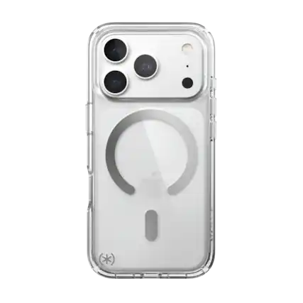 Front. Speck - Presidio Perfect Clear Case with MagSafe for Apple iPhone 18 Pro / iPhone 17 Pro - Clear.