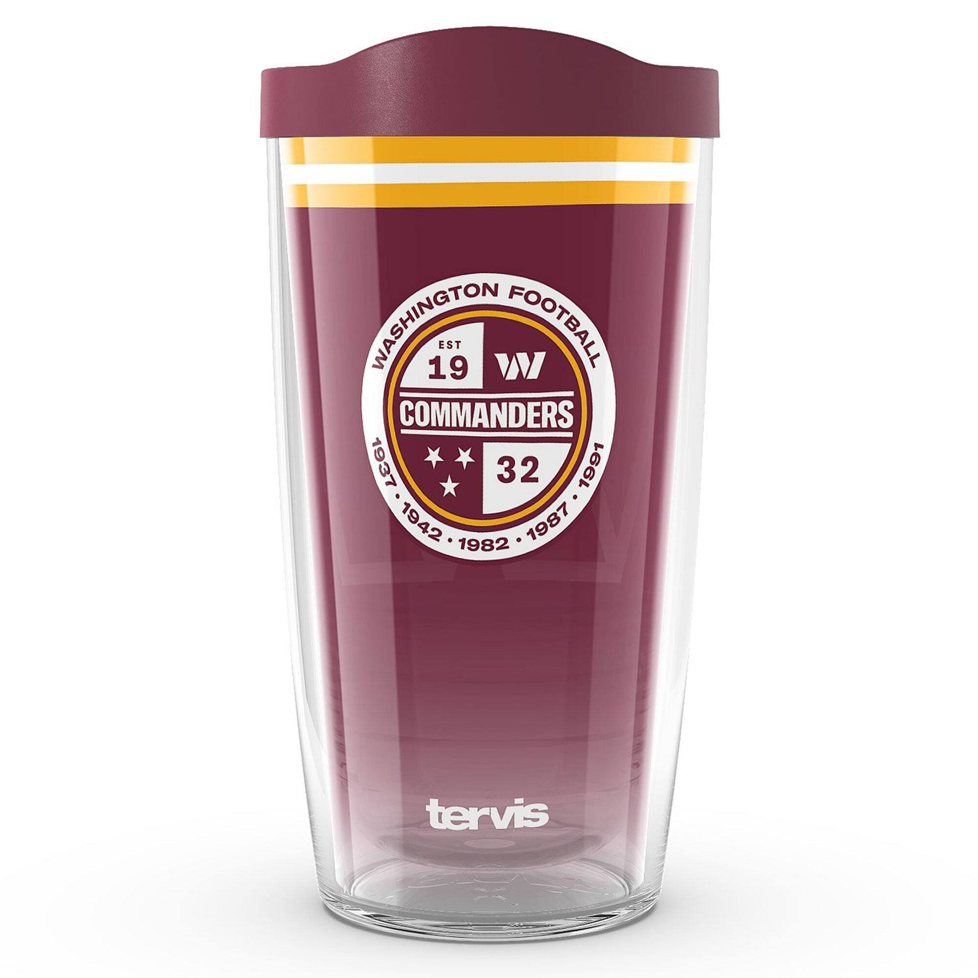 WASHINGTON FOOTBALL COMMANDERS  
EST 1932  
1942 • 1982 • 1987  
tervis