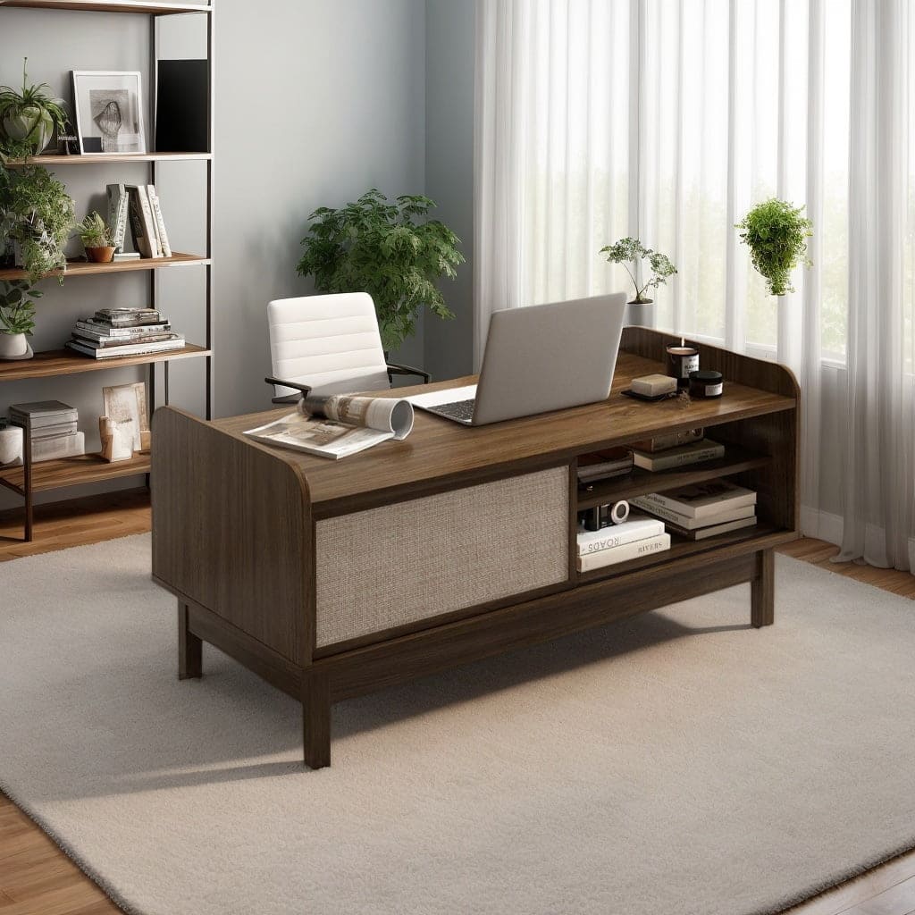 Kadyn - Modern with Display Shelves TV Stand - Walnut for Living Room with Cable Management for Living Room - Brown