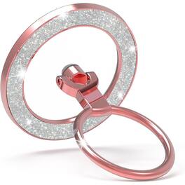 PARKER SLATER - Magnetic Phone Ring Holder & Grip - Glitter Rose Gold