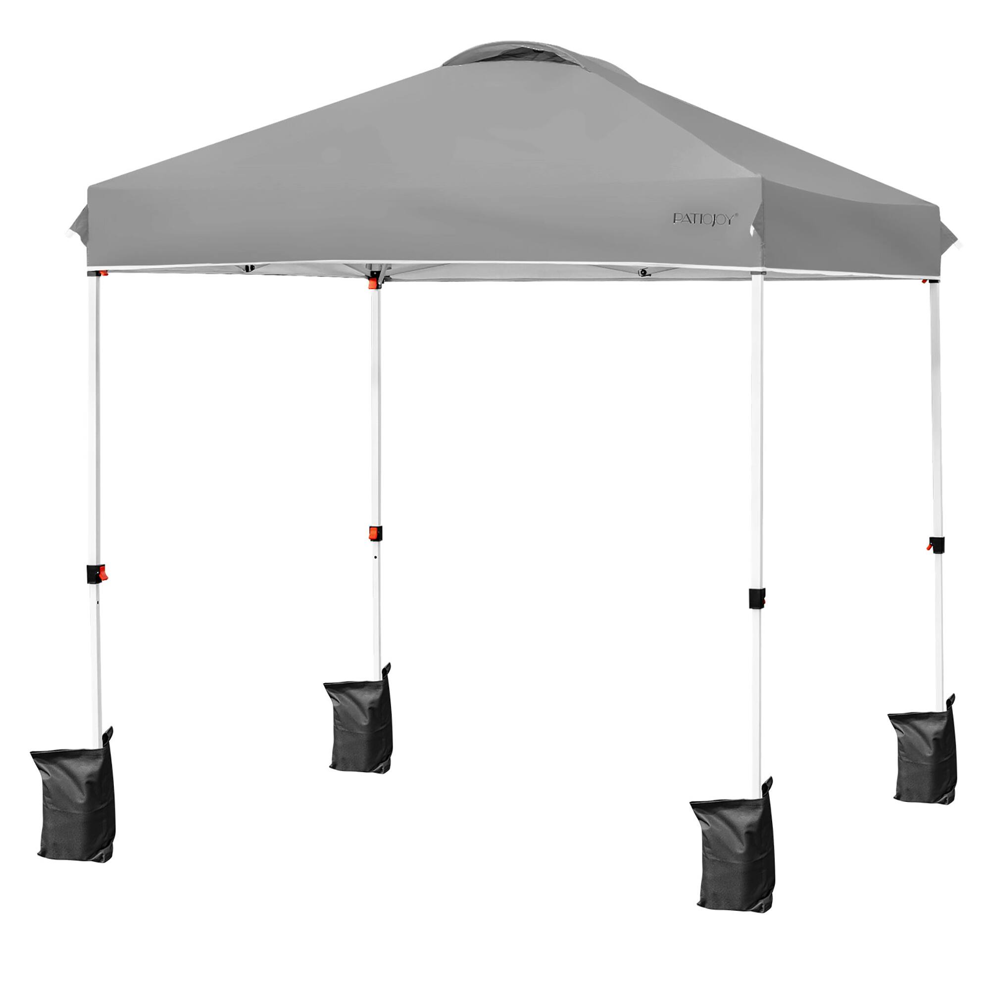 Alt View 8. Costway - Costway 6x6 FT Pop Up Canopy Tent Camping Sun Shelter W/ Roller Bag - Gray.