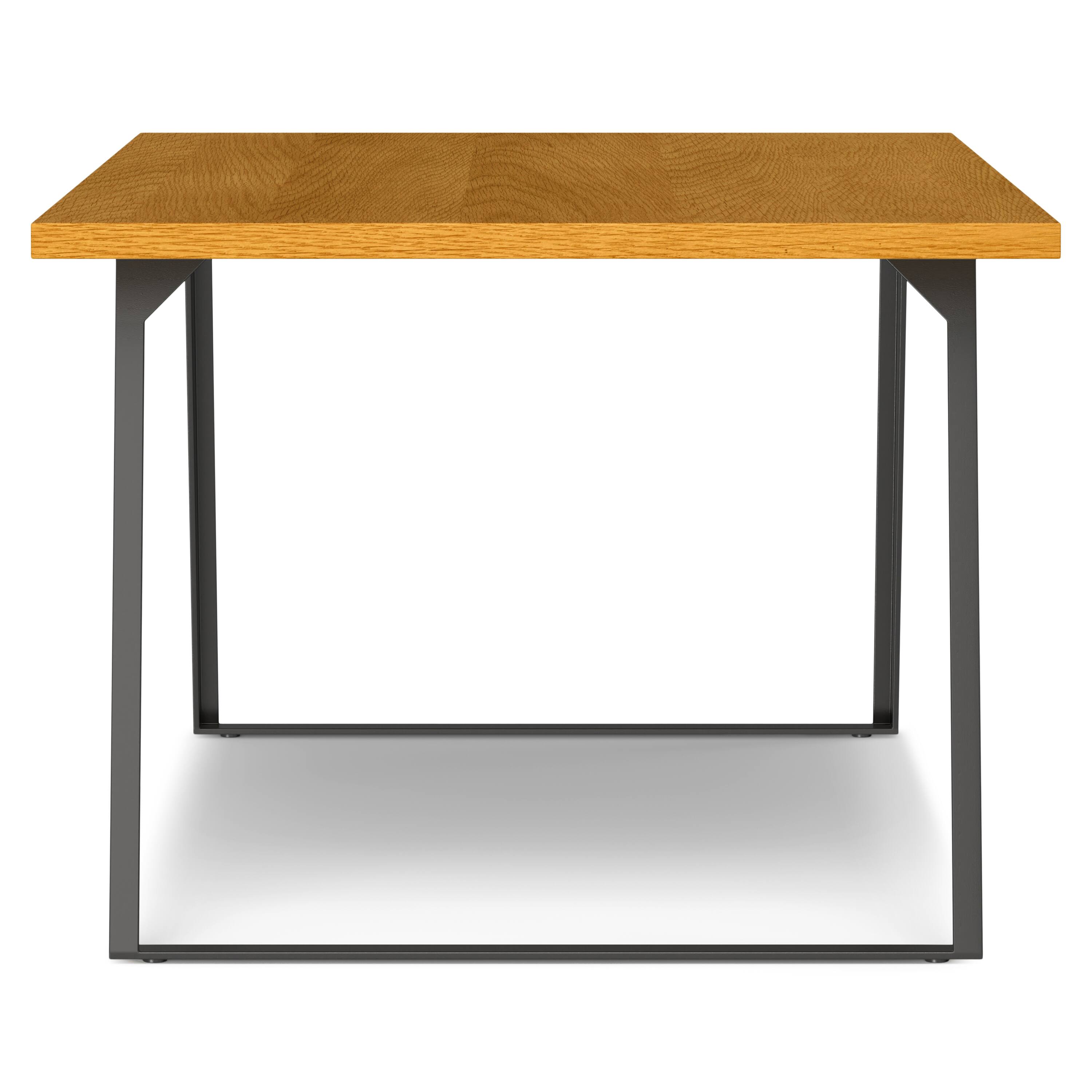 Alt View 1. Simpli Home - Lowry 66 inch x 40 inch Rectangle Modern Industrial Dining Table in Oak Veneer - Oak Veneer.