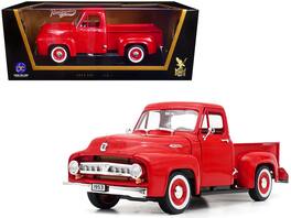 1953 Ford F-100 Pickup Truck 1/18 Diecast Model Car by Road Signature - Red