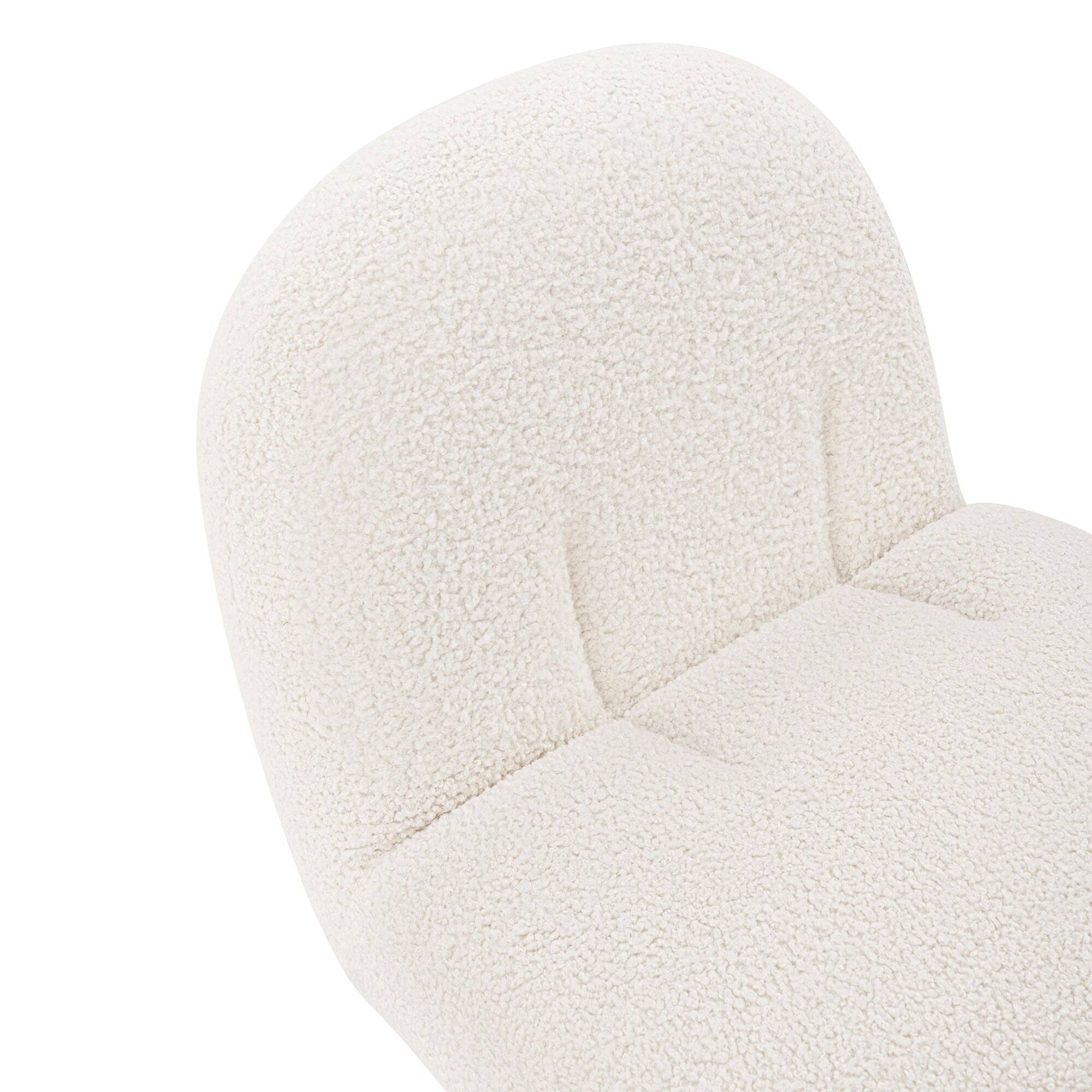Alt View 7. Manhattan Comfort - Edina Modern Boucle Lounge Chair - White.