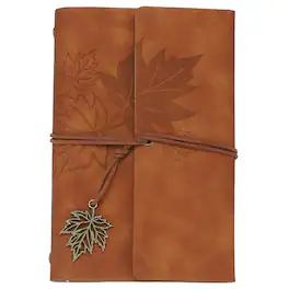 Unique Bargains - A6 Leather Cover Loose Leaf Journal, 7.28x5" Travel Refillable Leather Diary Gift with 100GSM Kraft Paper - Brown