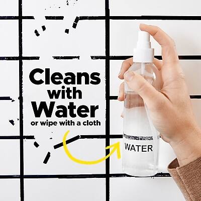 Cleans with Water or wipe with a cloth  
WATER