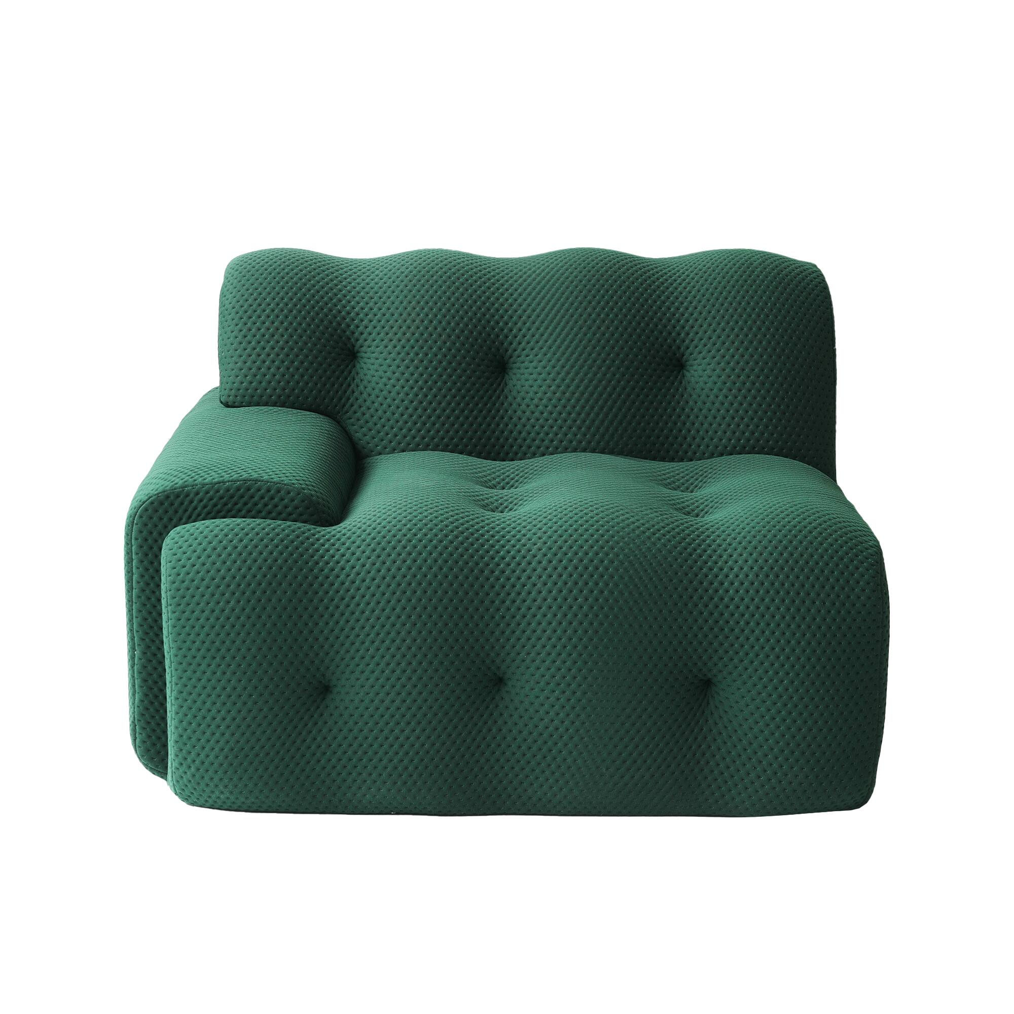 Alt View 7. Yardgrace - 102.4in Modular Sectional Couch, 2 Seats Breathable Floor Sofa, Modern Couch, Green - Green.