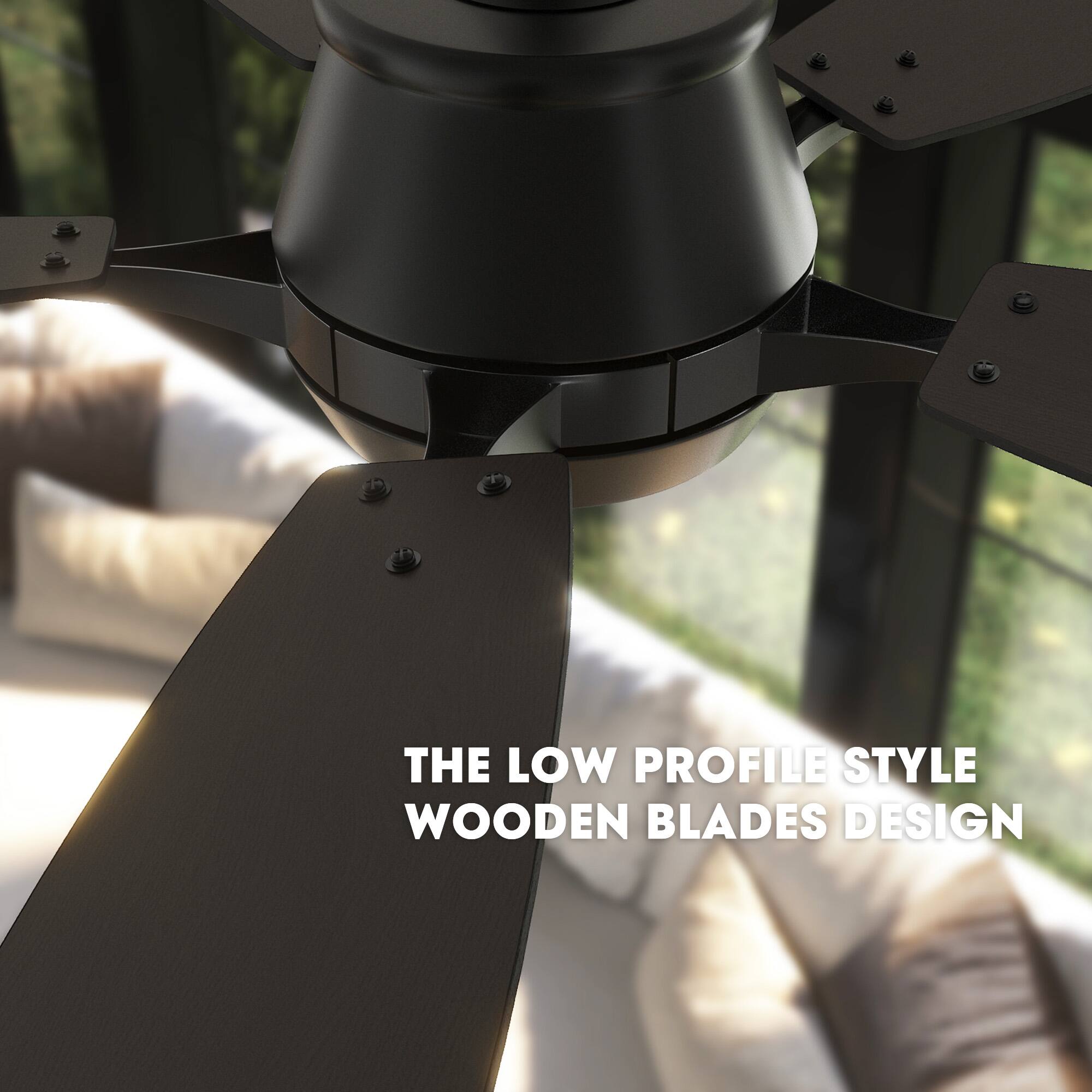 The Low Profile Style Wooden Blades Design