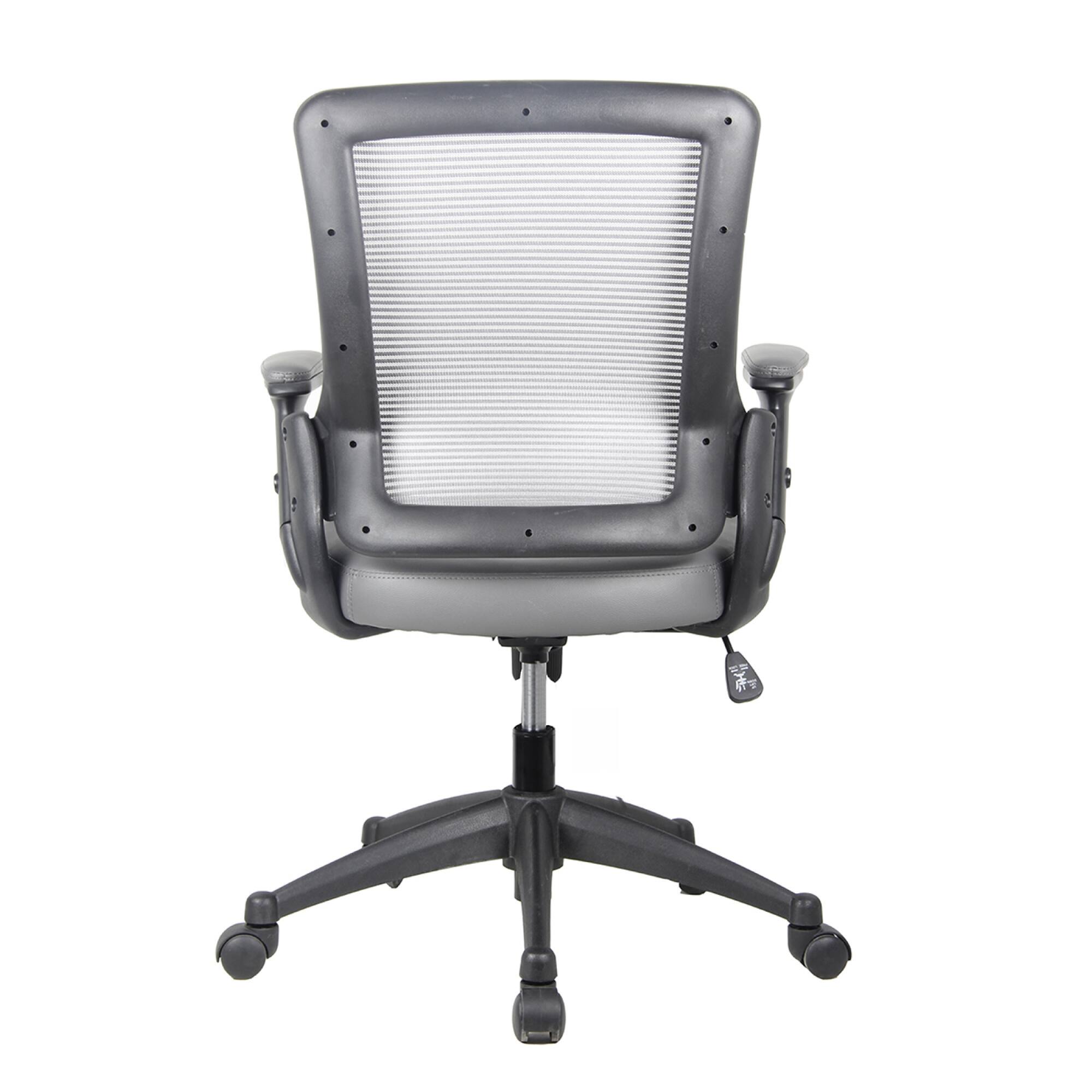 Alt View 2. GOODSILO - Mid-Back Mesh Task Office Chair with Adjustable Arms and Reclining Backrest - Gray.