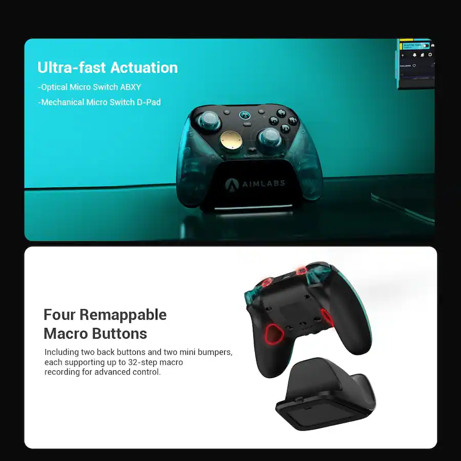Mag Controller GameSir G7 Pro 8k Wireless Controller for Windows, Mag Res TMR Sticks ...