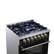 Alt View 5. Forno Appliances - Massimo 4.32 Cu. Ft. Freestanding Dual Fuel True Convection Range with Air Fryer Basket - Black.