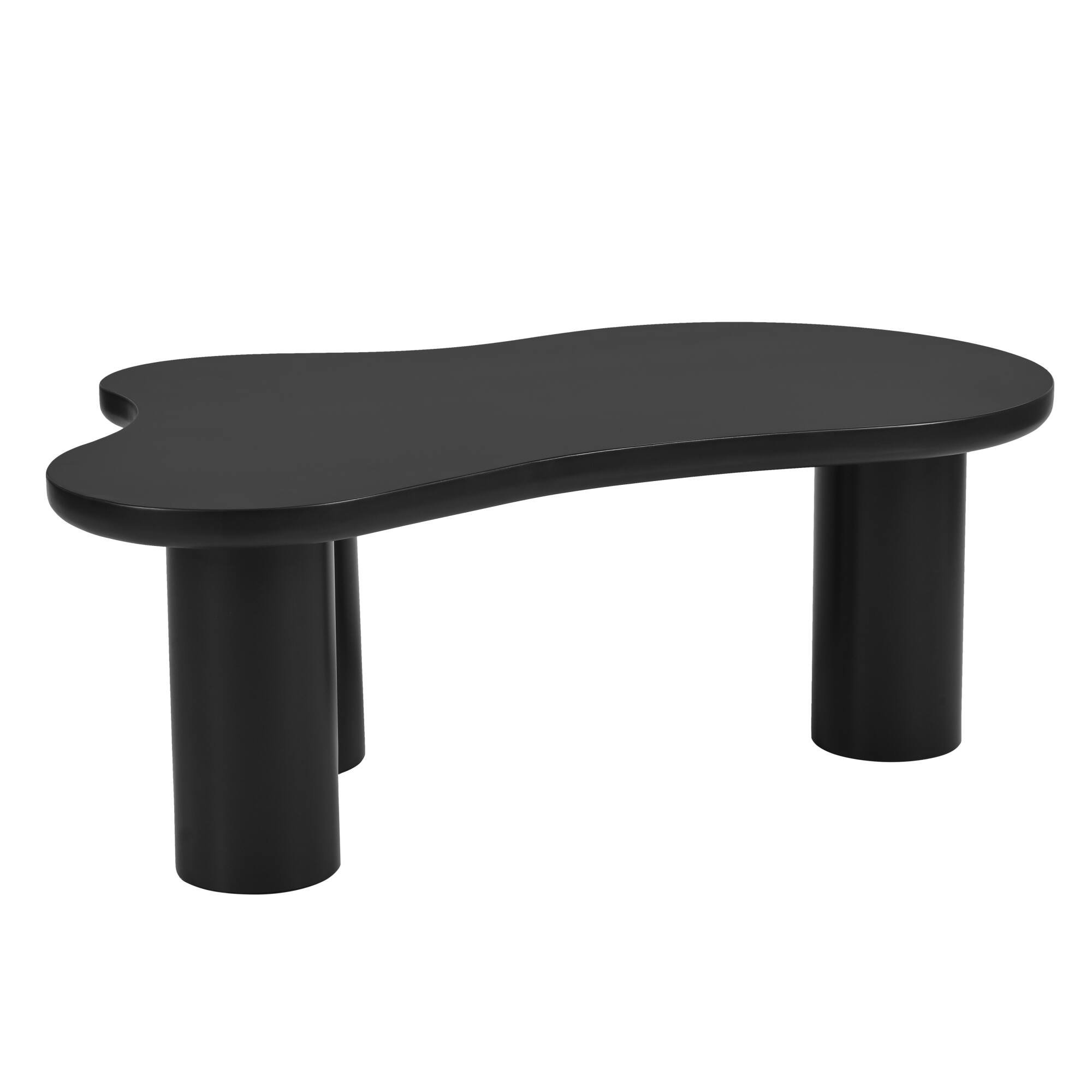 Alt View 7. GOODSILO - Modern Cloud-Shaped Coffee Table with Sturdy Legs and Sleek Design for Living Room - Black.