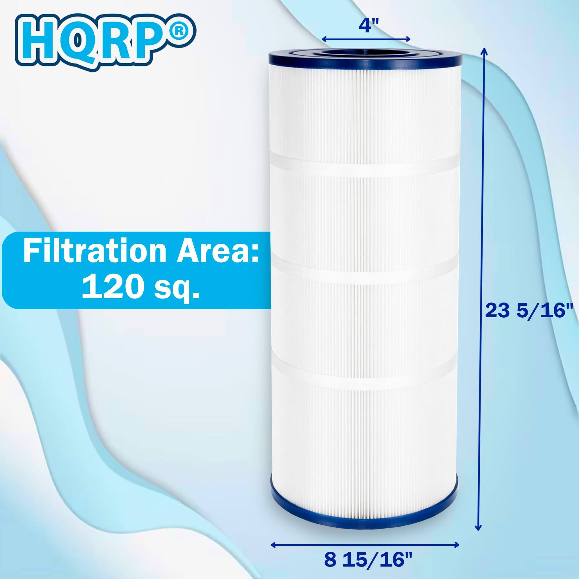HQRP 4" Filtration Area: 120 sq. in.  
23 5/16" x 8 15/16"