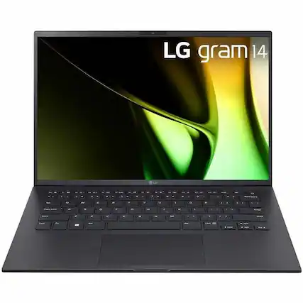 Front. LG - LG gram 14Z90S-V.APB5U1 14" Notebook - WUXGA - 60 Hz - Intel Core Ultra 7 1st Gen 155H - 16 GB - 512 GB PCI Express NVMe - Black.
